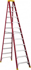 Louisville - 11 Steps, 12' High, Type IA Rating, Fiberglass Step Ladder - Makers Industrial Supply