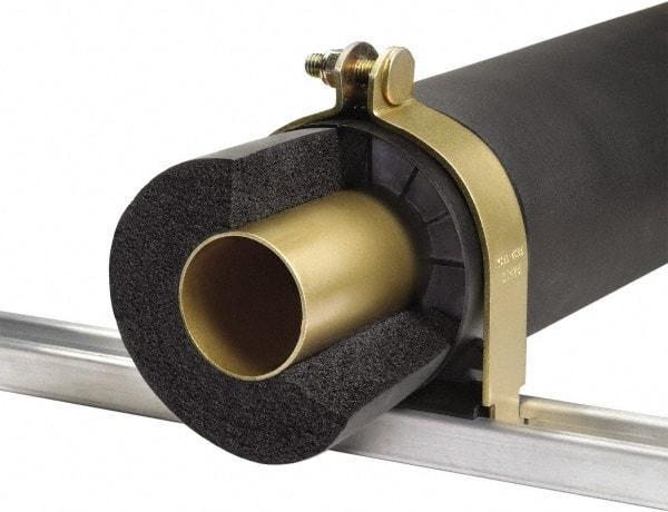 Klo-Shure - 1/4" Pipe, Zinc Plated Steel Strut Mount Insulation Coupling - Trivalent Zinc & Yellow - Makers Industrial Supply