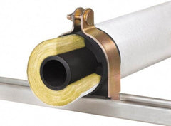 Klo-Shure - 3/4" Pipe, Zinc Plated Steel Strut Mount Insulation Coupling - Trivalent Zinc & Yellow - Makers Industrial Supply