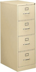 Hon - 18-1/4" Wide x 52" High x 26-1/2" Deep, 4 Drawer Vertical File - Steel, Putty - Makers Industrial Supply