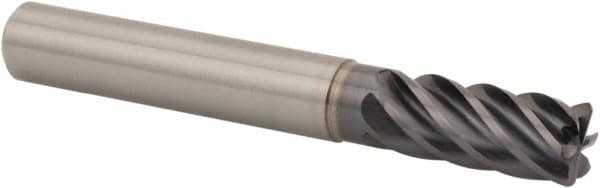 Kennametal - 12mm, 6 Flute, Single End, Solid Carbide, 0.5mm Corner Radius End Mill - 84mm OAL, 38° Helix, Right Hand Flute, 26mm LOC, Right Hand Cut, 36mm Extended Reach - Makers Industrial Supply