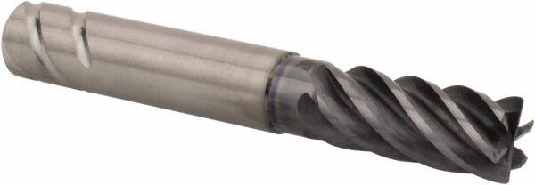 Kennametal - 12mm, 6 Flute, Single End, Solid Carbide, 0.5mm Corner Radius End Mill - 84mm OAL, 38° Helix, Right Hand Flute, 26mm LOC, Right Hand Cut, 36mm Extended Reach - Makers Industrial Supply