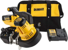 DeWALT - 20 Volt, 32-7/8" Blade, 740 SFPM Cordless Portable Bandsaw - 2-1/2" (Round) & 2-1/2 x 2-1/2" (Rectangle) Cutting Capacity, Lithium-Ion Battery Included - Makers Industrial Supply