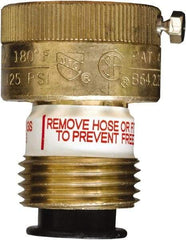 CASH ACME - 3/4" Pipe, 125 Max psi, 2 Color Warning Insulated Brass, Normally Closed Design Vacuum Breaker Valve - Buna-N Seal, Stainless Steel Spring, FNPTF x MNPTF End Connections - Makers Industrial Supply