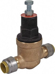 SharkBite - 3/4" Pipe, Push Fit End Connection, Bronze Body Pressure Regulating Valve - EPDM Seal, 200 psi Inlet Pressure, 10 to 70 psi Working Pressure - Makers Industrial Supply