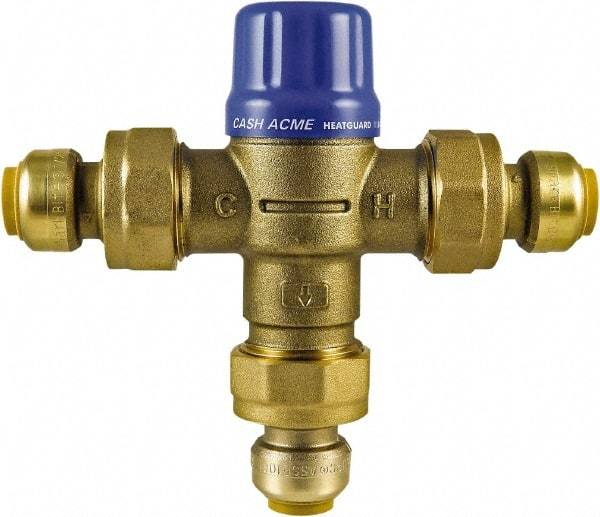 SharkBite - 1/2" Pipe, 145 Max psi, Brass Water Mixing Valve & Unit - 20 GPM Flow Rate, Push Fit End Connections - Makers Industrial Supply