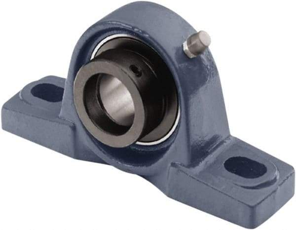 Tritan - 1-3/16" ID, 6.2992" OAL x 3.1496" OAH Pillow Block - 2,540 Lb Static Cap, 4,386 Lb Dyn Cap, 4.76" Btw Mnt Hole Ctrs, 1-9/16" Base-to-Ctr Ht, Cast Iron/Steel - Makers Industrial Supply