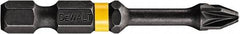 DeWALT - PZ.2 Posidriv Screwdriver Bit - 1/4" Hex Drive, 2" OAL - Makers Industrial Supply