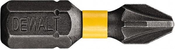 DeWALT - PZ.0 Posidriv Screwdriver Bit - 1/4" Hex Drive, 1" OAL - Makers Industrial Supply