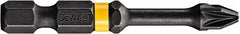 DeWALT - PZ.3 Posidriv Screwdriver Bit - 1/4" Hex Drive, 2" OAL - Makers Industrial Supply