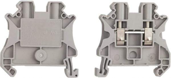 Schneider Electric - 1 Pole, 1,000 Volt, 41 Amp, -40 to 266°F, DIN Rail Mount, Polyamide Passthrough Terminal Block - 2 Contacts, 26 to 10 AWG Compatibility, 47-1/2mm High - Makers Industrial Supply