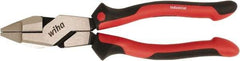 Wiha - 9-1/2" OAL, Side Cutting Linesman's Pliers - Soft Grip Handles - Makers Industrial Supply