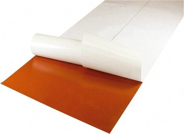 Value Collection - 36" Long, 12" Wide, 1/4" Thick, Silicone Rubber Foam Sheet - 50 to 60 Durometer, Red, -60 to 400°F, 550 psi Tensile Strength, Adhesive Backing - Makers Industrial Supply