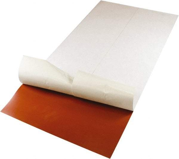 Value Collection - 24" Long, 12" Wide, 1/2" Thick, Silicone Rubber Foam Sheet - 35 to 45 Durometer, Red, -60 to 400°F, 550 psi Tensile Strength, Adhesive Backing - Makers Industrial Supply