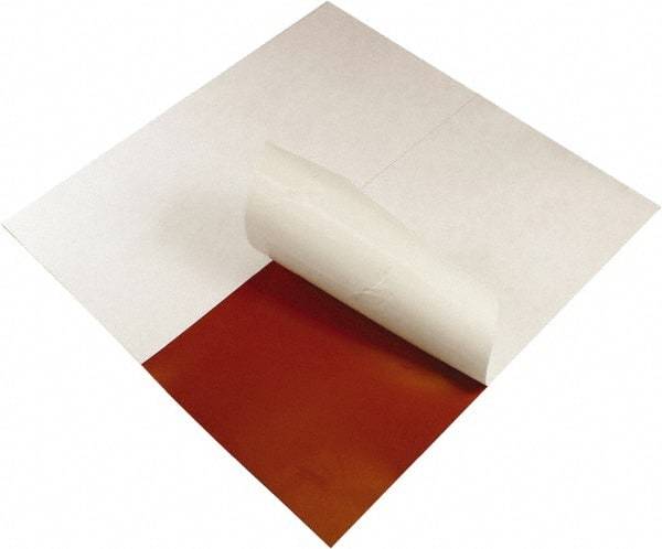 Value Collection - 12" Long, 12" Wide, 3/8" Thick, Silicone Rubber Foam Sheet - 50 to 60 Durometer, Red, -60 to 400°F, 550 psi Tensile Strength, Adhesive Backing - Makers Industrial Supply