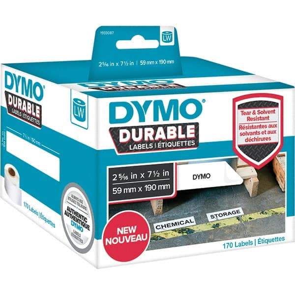 Dymo - Labels, Ribbons & Tapes Type: Large Shelving Labels Color: White - Makers Industrial Supply