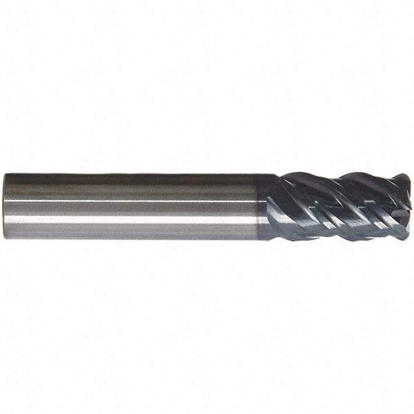 SGS - 12mm, 4 Flute, Single End, Solid Carbide, 0.0295" Corner Radius End Mill - 73mm OAL, 41° Helix, 12mm LOC, Right Hand Cut - Makers Industrial Supply