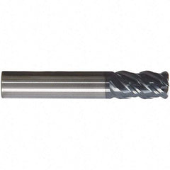 SGS - 12mm, 4 Flute, Single End, Solid Carbide, 0.0295" Corner Radius End Mill - 73mm OAL, 41° Helix, 12mm LOC, Right Hand Cut - Makers Industrial Supply