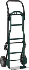 Harper Trucks - 700 Lb Capacity 48" OAH Convertible Hand Truck - 14 x 7" Base Plate, Continuous Handle, Steel, Solid Rubber Swivel Wheels - Makers Industrial Supply