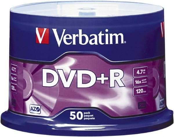 Verbatim - Silver DVD+R Disc - Use with DVD+R - Makers Industrial Supply