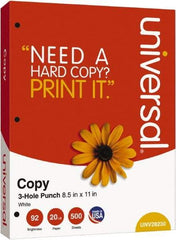 UNIVERSAL - White Copy Paper - Use with Laser Printers, Copiers, Plain Paper Fax Machines - Makers Industrial Supply