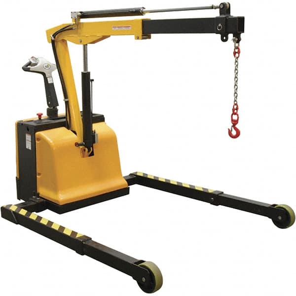 Vestil - 2,500 Lb Load Capacity, Steel Electric Floor Crane - 8' 5/64" Span - Makers Industrial Supply