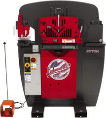 Edwards Manufacturing - 11-3/16" Throat Depth, 55 Ton Punch Pressure, 1-1/16" in 5/8" Punch Capacity Ironworker - 3 Phase, 230 Volts - Makers Industrial Supply