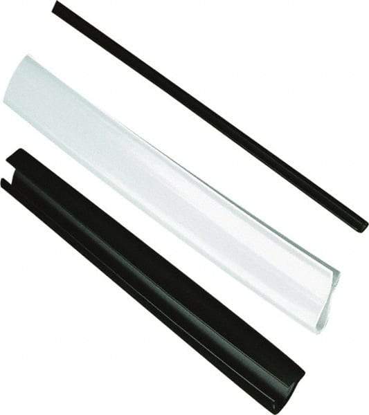 Caplugs - Vinyl Edge Liner - 1/2" Inside Width, 0.3" Deep, 1/4 to 0.506" Hard Metal Thickness, Black - Makers Industrial Supply