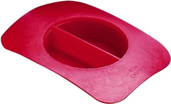 Caplugs - 2.05" ID, Round Head with Rectangular Flange Flange Plug - 3/4" Long, Low-Density Polyethylene, Red - Makers Industrial Supply