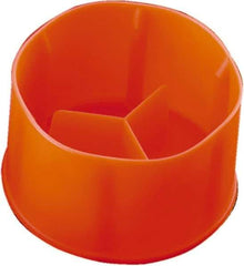 Caplugs - 1.86" ID, Round Head Connector Cap - 1-1/16" Long, Low-Density Polyethylene, Orange - Makers Industrial Supply