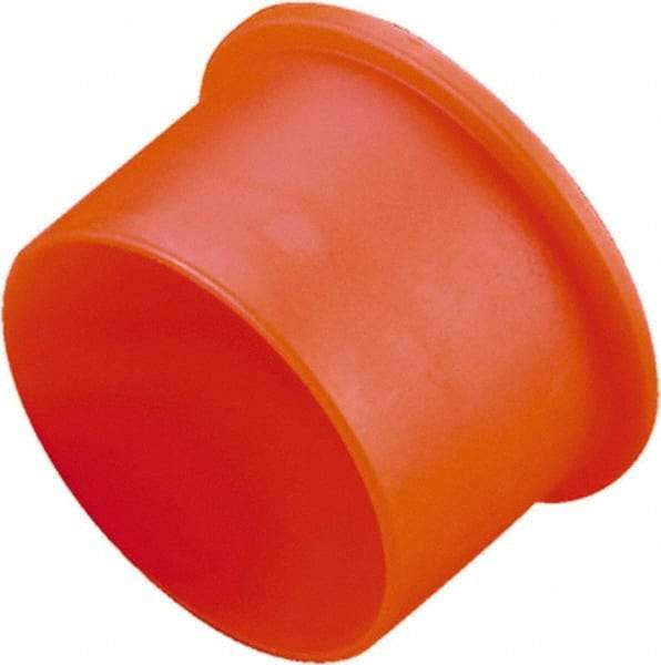 Caplugs - 0.725" ID, Round Head, Tapered Cap - 1.06" OD, 19/32" Long, Low-Density Polyethylene, Orange - Makers Industrial Supply