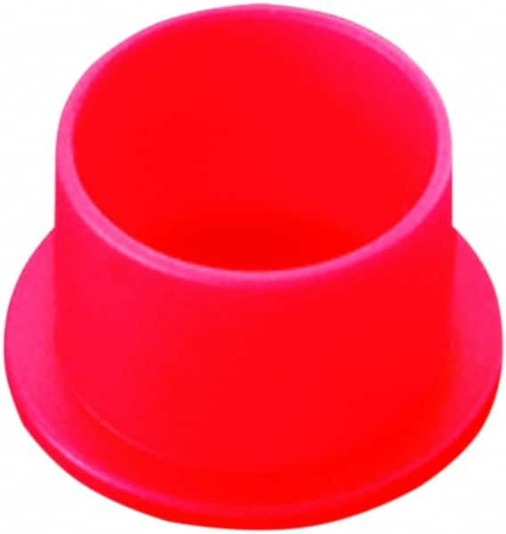 Caplugs - 0.833" ID, Push-On, Round Head Cap - 1.09" OD, 23/32" Long, Low-Density Polyethylene, Red - Makers Industrial Supply