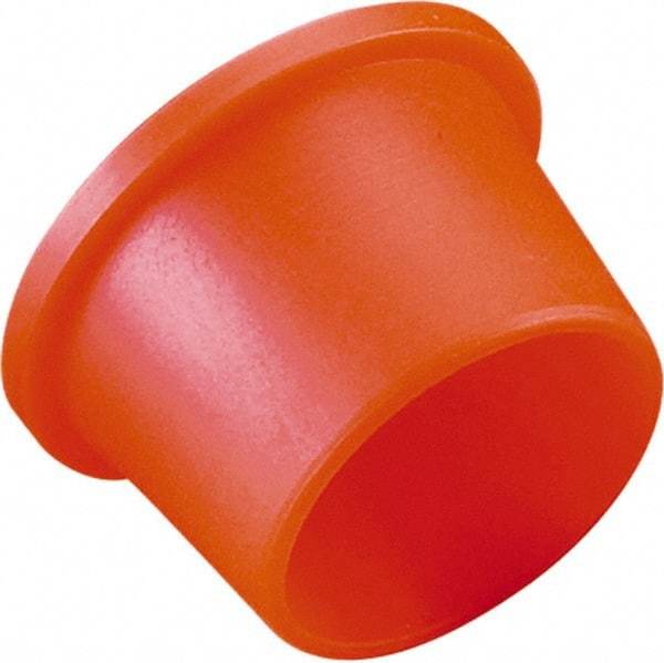 Caplugs - 0.787" ID, Round Head, Tapered Plug - 0.91" OD, 9/16" Long, Low-Density Polyethylene, Orange - Makers Industrial Supply