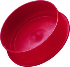 Caplugs - 0.973" ID, Round Head Cap - 1.22" OD, 1/2" Long, Low-Density Polyethylene, Red - Makers Industrial Supply