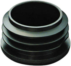 Caplugs - Round Finishing Plug for 14 to 20 Gauge Panels, for 5/8" Tube Diam - 5/8" OD, 0.44" Deep, Low-Density Polyethylene, Black - Makers Industrial Supply