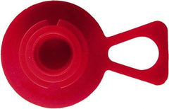 Caplugs - 1/2" ID, Pull-Tab Plug - 3/4" OD, 1-11/32" Long, Low-Density Polyethylene, Red - Makers Industrial Supply