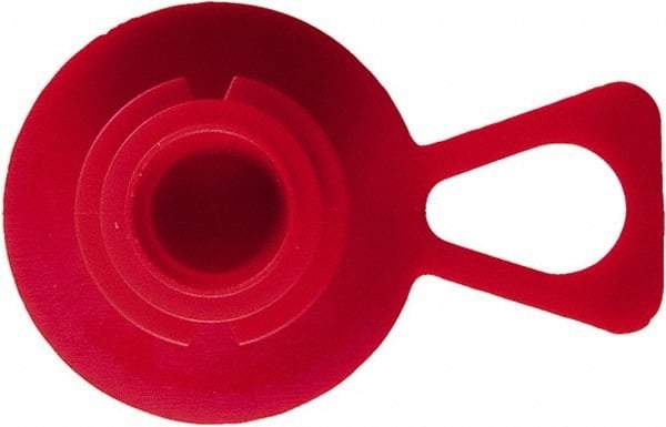 Caplugs - 0.92" ID, Pull-Tab Plug - 1.35" OD, 2-1/32" Long, Low-Density Polyethylene, Red - Makers Industrial Supply