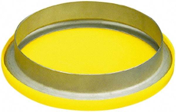 Caplugs - 4.391" ID, Round Head Flange Cap - 11/32" Long, Low-Density Polyethylene, Yellow - Makers Industrial Supply