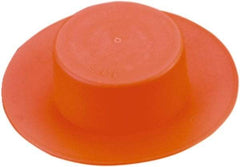 Caplugs - 5.08" ID, Round Head Flange Plug - 7.312" OD, 1" Long, Low-Density Polyethylene, Orange - Makers Industrial Supply