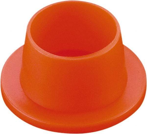 Caplugs - 1.636" ID, Round Head, Tapered Plug - 2.27" OD, 11/16" Long, Low-Density Polyethylene, Orange - Makers Industrial Supply