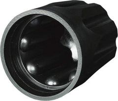 Caplugs - Serrated Round Head Sucker Rod Cap - High-Density Polyethylene, Black - Makers Industrial Supply