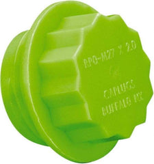 Caplugs - 12-Point Head, Threaded Plug - 34.54mm OD, Polypropylene, Green - Makers Industrial Supply