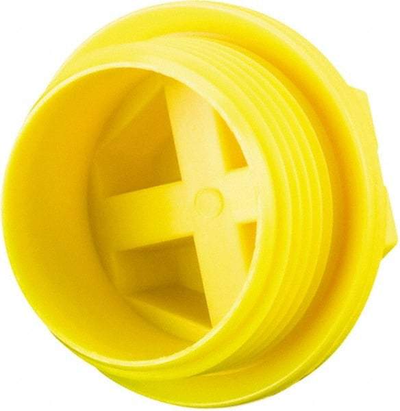 Caplugs - Hex Head with Slot, Threaded Plug - 31.5mm OD, Nylon, Yellow - Makers Industrial Supply