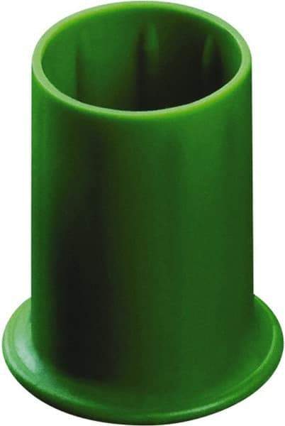 Caplugs - 0.541" ID, Round Head Vented Cap - 0.88" OD, 1-5/64" Long, Thermoplastic Rubber, Green - Makers Industrial Supply