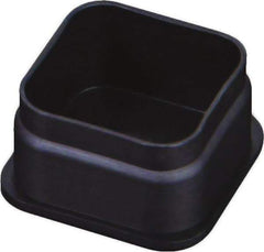 Caplugs - Square Head Tube Plug - 0.86 x 0.86" OD, 7/16" Long, Low-Density Polyethylene, Black - Makers Industrial Supply