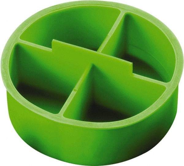 Caplugs - 0.414" ID, Round Head, Tapered Tube Plug - 3/8" Long, Low-Density Polyethylene, Green - Makers Industrial Supply