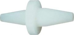 Caplugs - 0.2" (End 1) & 0.23" (End 2) ID, Round Head, Tapered Double-Ended Plug with Washer - 5/16" OD, Silicone, Natural (Color) - Makers Industrial Supply