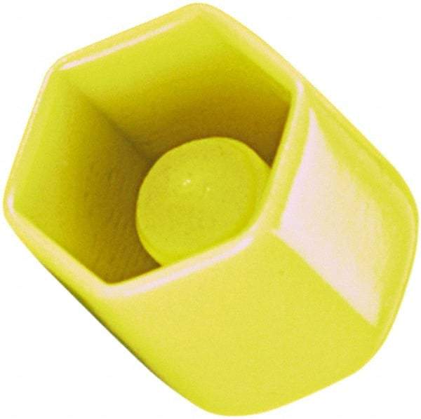 Caplugs - Hex Head Cap - 1-3/32" Long, Vinyl, Yellow - Makers Industrial Supply