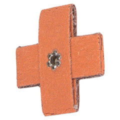 2″ × 2″ × 3/4″ Cross Pad 8-Ply 80 Grit 8-32 Eyelet Ceramic Alumina - Makers Industrial Supply