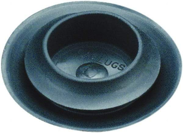 Caplugs - Button Finishing Plug for 0.031 to 0.079" Thick Panels, - 0.72" ID, 1.024 OD, 0.307" Deep, Thermoplastic Rubber, Black - Makers Industrial Supply